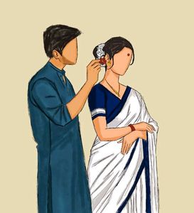 Custom couple art portrait