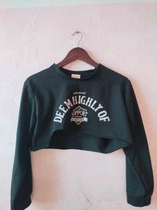 Cropped Graphic Sweatshirt