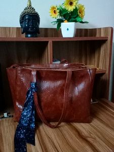 Fancy Black /Brown Reacxin Bags with Cute Ribbons