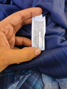 Wild Fabel blue Plaid Mini Dress