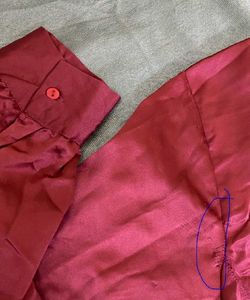 Rust Red Satin Long Sleeve Top 38/40/42