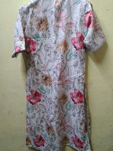 White Floral Kurtha