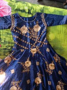 Elegant Blue Ethnic Gown