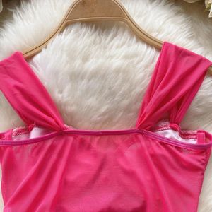 Floral Sweetheart NeckSleeveless Crop Top