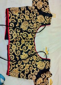 Party Wear Saree With Heavy Blouse