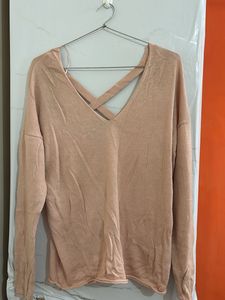 Criss Cross Back Long Sleeve Top