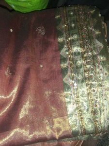 Saree With Dress Material