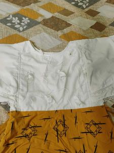 Cute Yellow &amp; White Dress