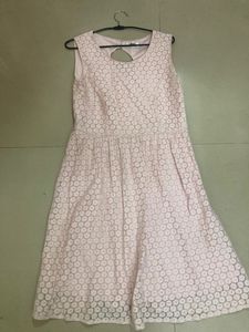 Baby Pink Fit &amp; Flair Dress