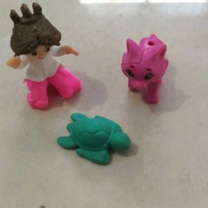 Vintage Eraser Toy Set
