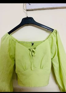 Green Crop Top