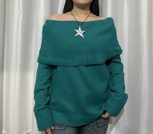 Green Off-Shoulder Top