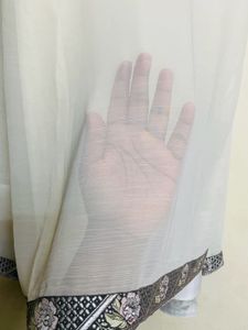 Elegant White Saree with Black Border