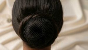 Two set of Earrings, hair bun net, bindi combo pac