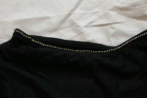 Clearance Sale🔥Black Embellished Fitted Top