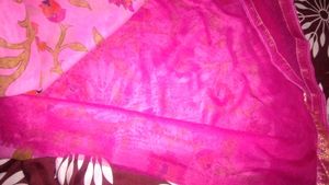 Pink Floral Saree