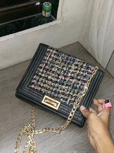Chic Tweed Handbag