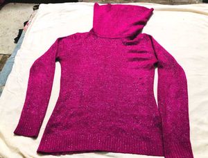 ✨💖GLITTER GRAPHICS WOOLEN SWEATER FOR WOMEN