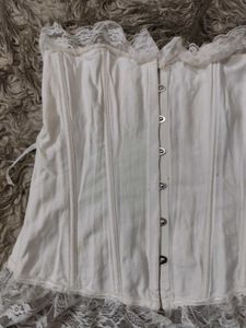 White Bonee Lqce Detail Corset