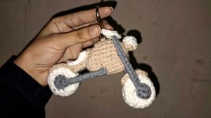 Crochet Motorcycle Keychain