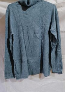 Blue Turtleneck Sweater