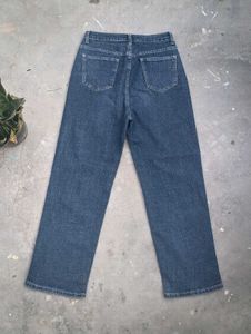 Dark Blue Straight Leg Jeans
