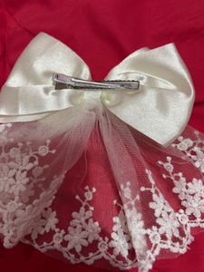 Cute White Lace Hair Bow