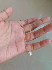 Beautiful Pearl Pendant Gold Necklace💛