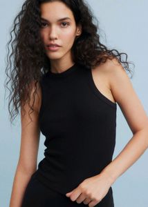 H&amp;M Black Ribbed Top