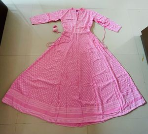 Pink Round Kurti