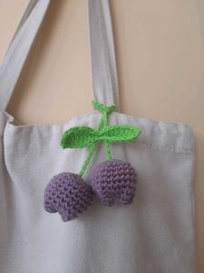 Cute Crochet tulip bag charm