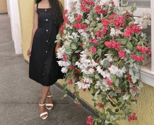 Chic Black Button-Down Dress