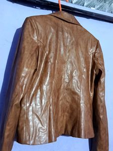 Brown Leather Blazer