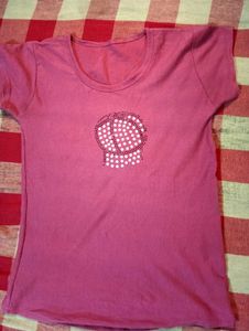 Elegant And Comfy Pink T-Shirt For Women