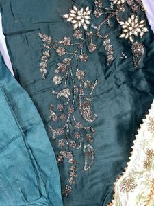 Beautiful pant suit with heavy work duppatta