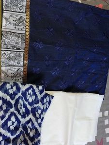 Navy Blue Dress Material