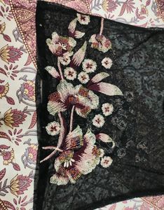 Black Sheer Floral Elegant Top 🤩