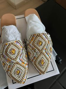 Embellished Flat Sandals - Mules