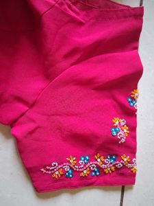 Women Festive Saree and Blouse Combo