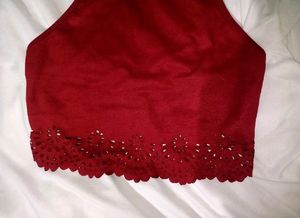 Shein Maroon Crop Top