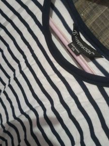 Blue And White Striped With Thumb Insert