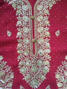 Elegant Red kurta with dupatta suit