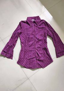 Purple Full Sleeves Shirt For Girl