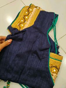 Satin Silk Saree With Blause
