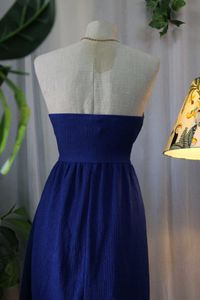 H&amp;M Blue Strapless Dress