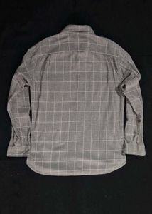 Lacoste Men&#39;s Grey Plaid Flannel Shirt