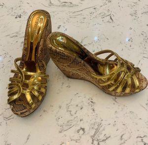 Catwalk Gold &amp; Snake Wedges