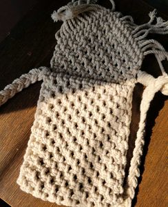 Macrame Crossbody Bag with Fringe