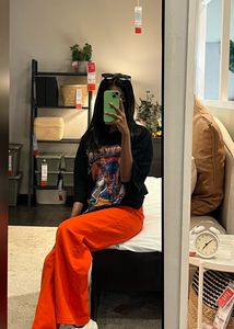 Wide twill trouser
