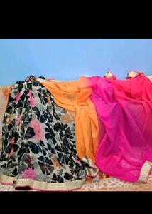 Half-half Pattern Saree